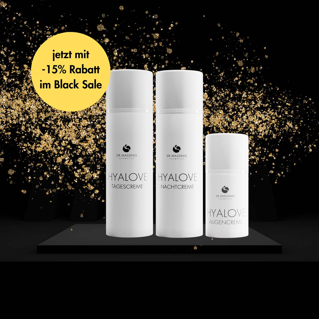 Hyalove Pflegeset: Tagescreme, Nachtcreme und Augencreme, bis zu -15% Rabatt im Black Sale