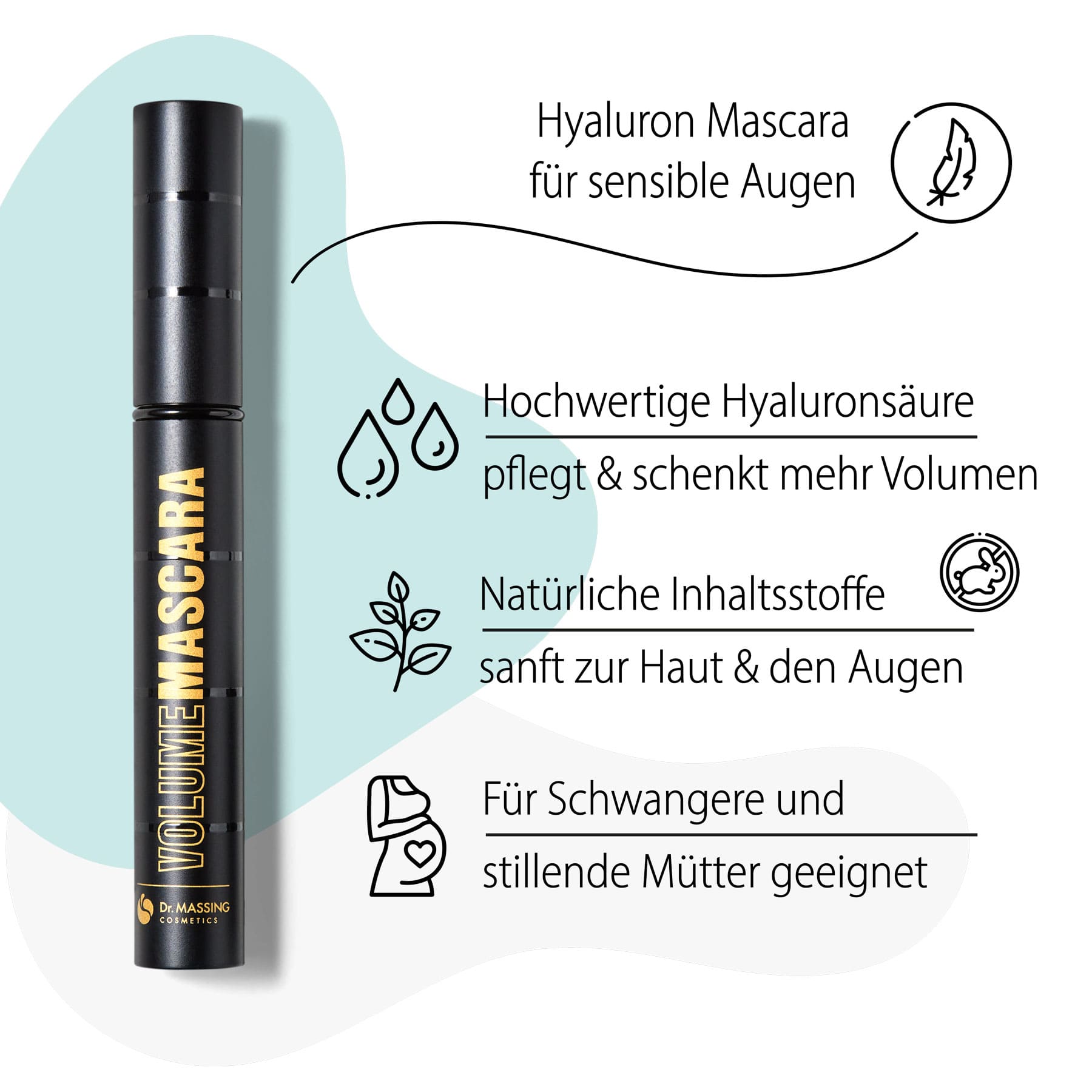 Dr. Massing Hyaluron Mascara Wimperntusche mit Hyaluronsäure Mascara für empfindliche Augen Details Vorteile 01