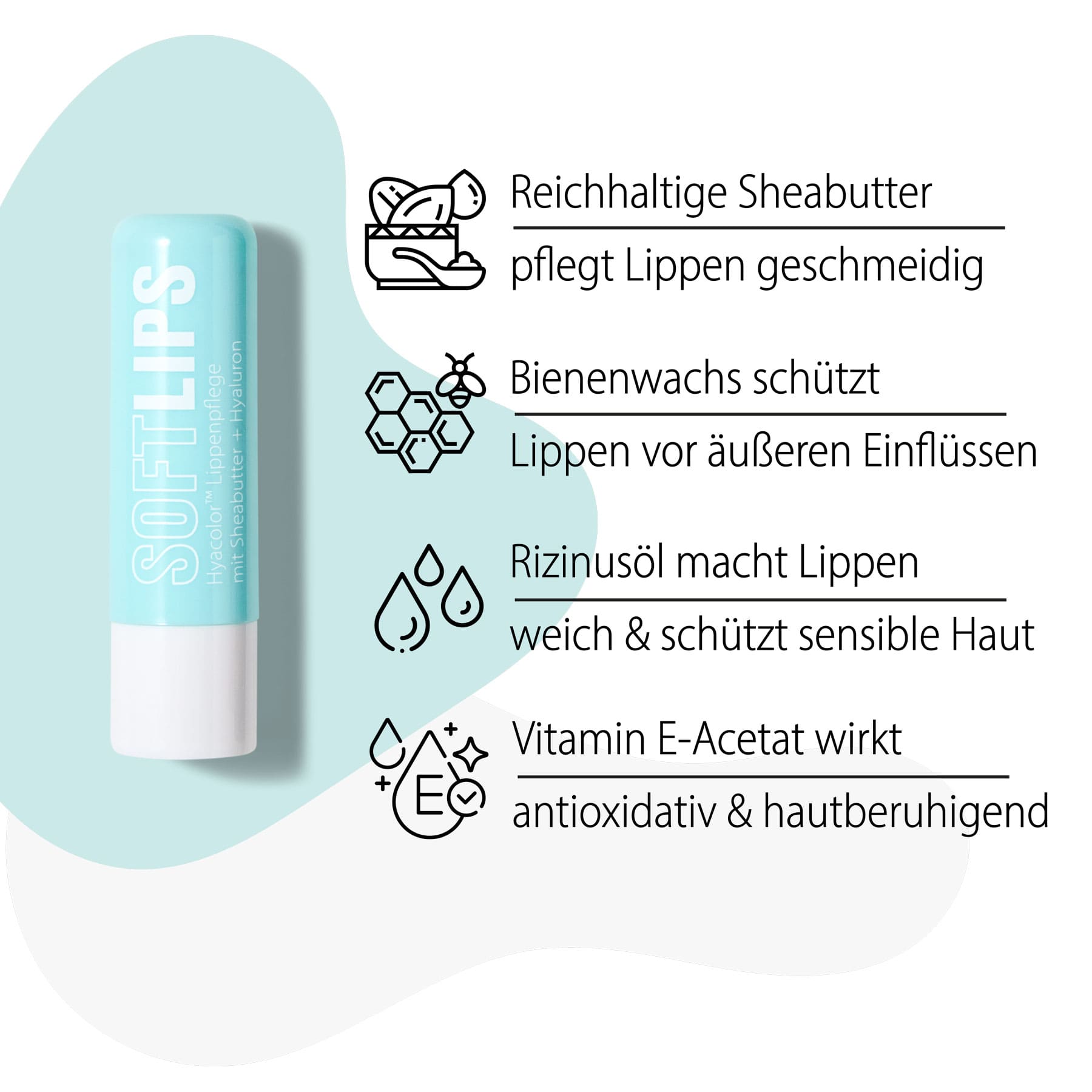 Dr. Massing SoftLips Lippenpflege mit Hyaluron Lippenpflege mit Sheabutter Details Vorteile Übersicht 02