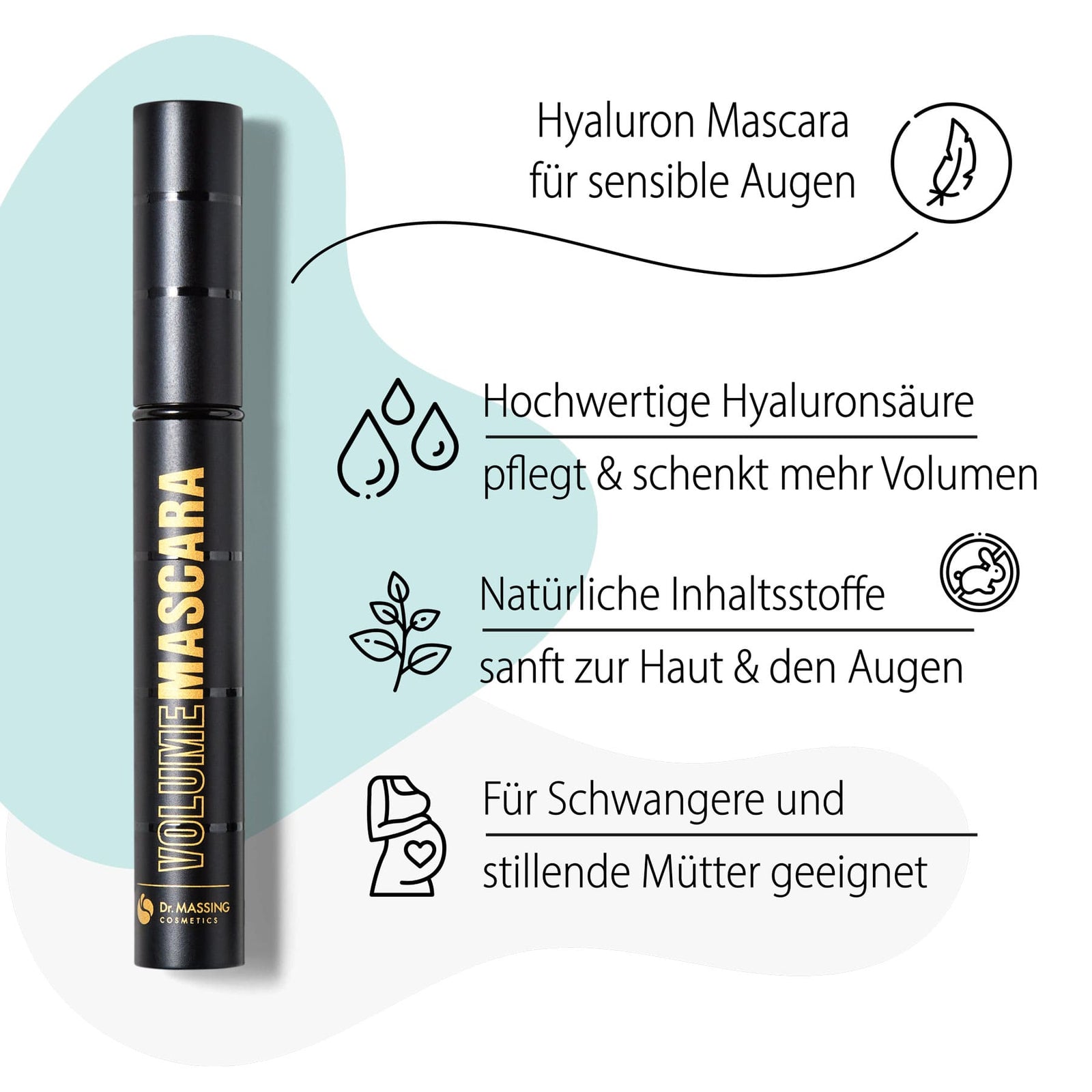 Dr. Massing Hyaluron Mascara Wimperntusche mit Hyaluronsäure Mascara für empfindliche Augen Details Vorteile 01