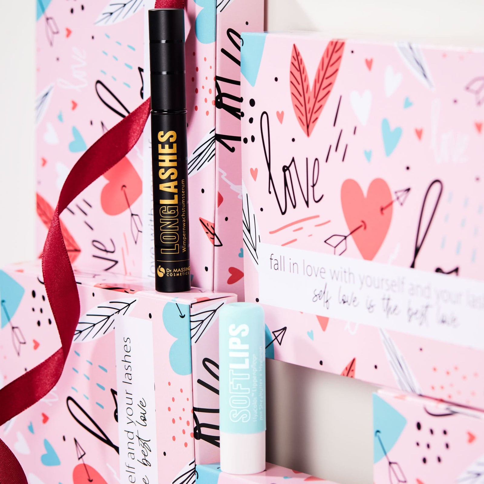 Dr. Massing Geschenkbox Love Edition LongLashes Wimpernserum und Hyaluron Lippenpflege